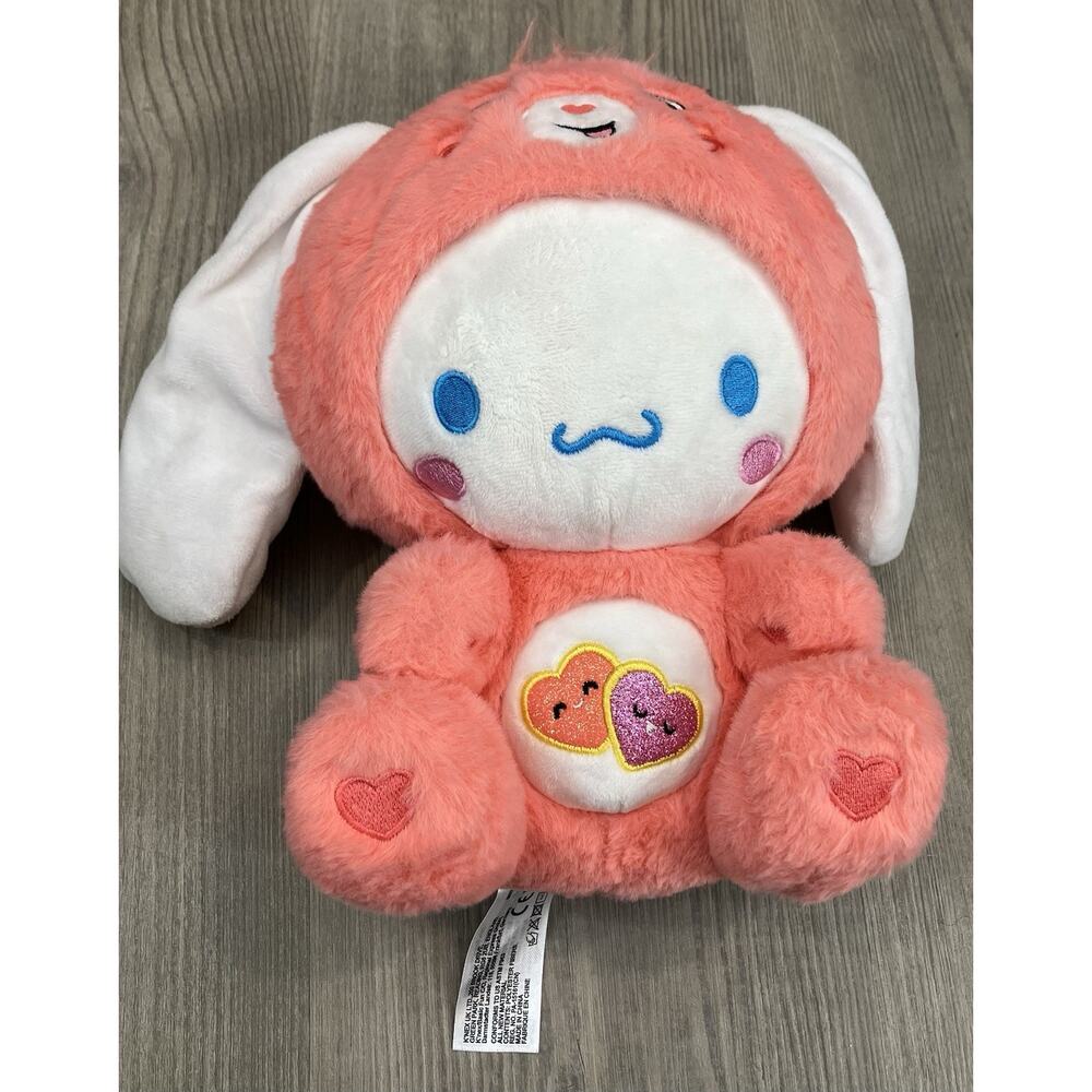 Hello Kitty X Care Bear Cinnamoroll Dressed As Love-a-Lot Bear Plush